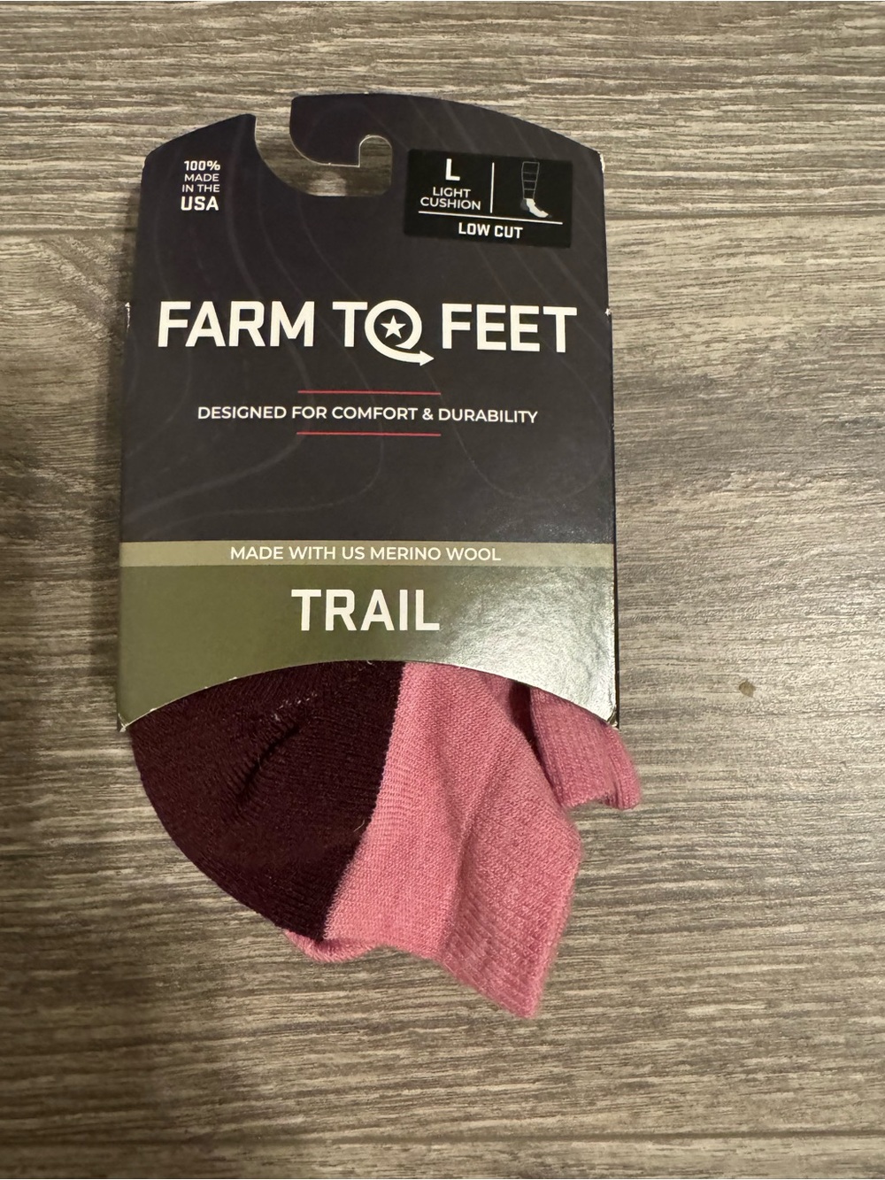 Patagonia Trail Low Cut Socks - Pink & Maroon, Large